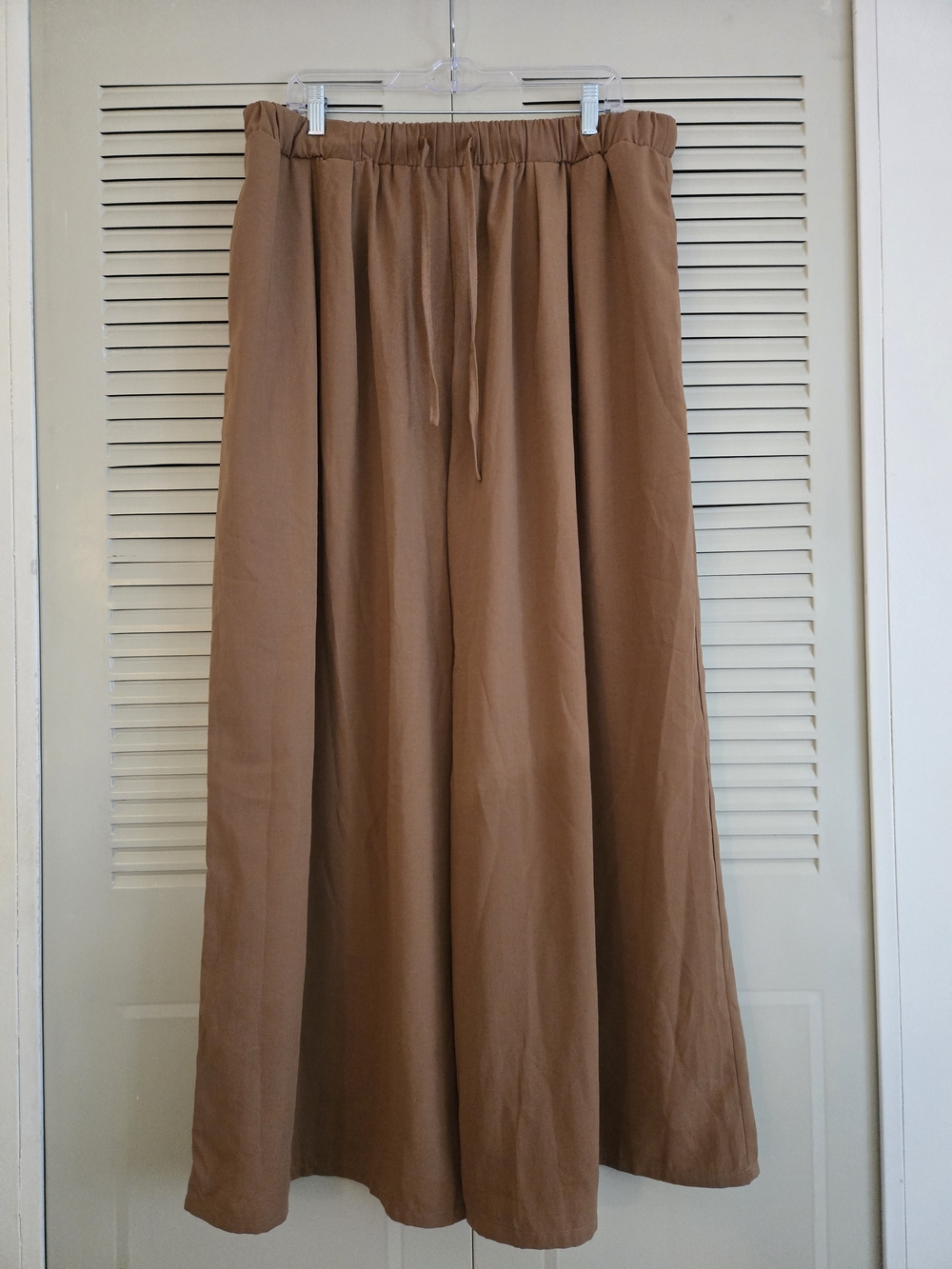 Cider Flowy Wide Leg Pants in Rust Color